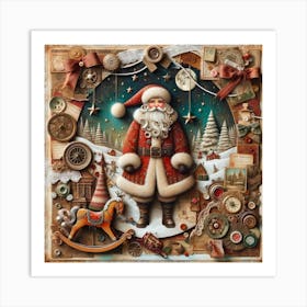 Santa Claus and Christmas 1 Art Print