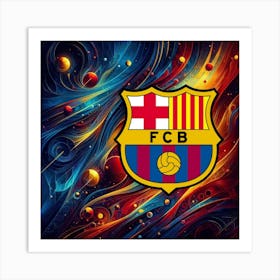 FC Barcelona Logo Wall Art 13 Art Print