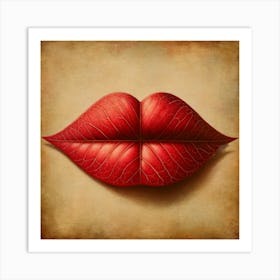 Red Lips Art Print Art Print