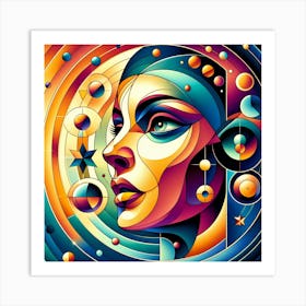 Abstract Psychedelic Painting 1 Art Print