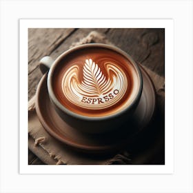 Espresso Latte Art Art Print