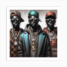 Three Rappers Art Print
