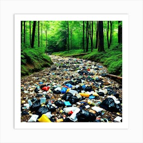 Trash In The Forest 15 Art Print