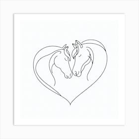 Horse Love  Art Print