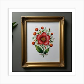 Russian Flower Painting Art Print