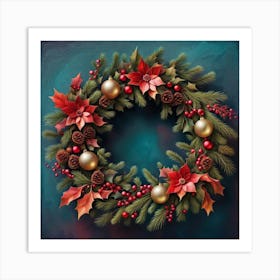 Christmas Wreath 2 Art Print