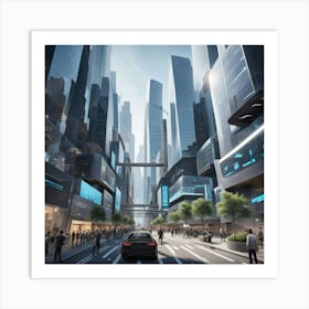 Futuristic Cityscape 2 Art Print