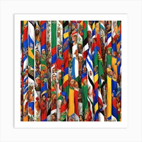 Flags Of The World 2 Art Print