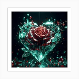 Crystal Rose Art Print