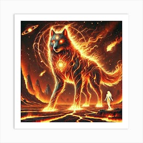 The Fire Wolf Art Print