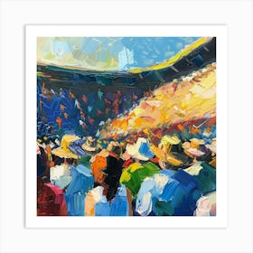 A Stadium Crowd Oil Painting Illustration 1718675164 4 Art Print