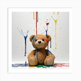 Teddy Bear Painting modern art Art Print