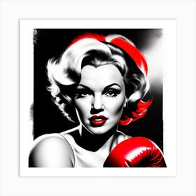 Boxer girl Art Print