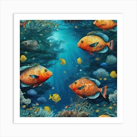 Tropical Fishes Art Print