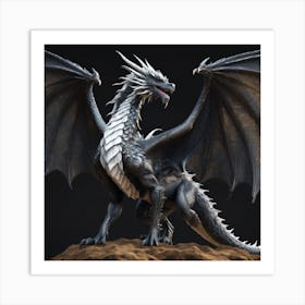 Black Dragon Art Print