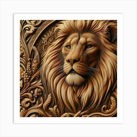 Artwork of a Lion Art Print