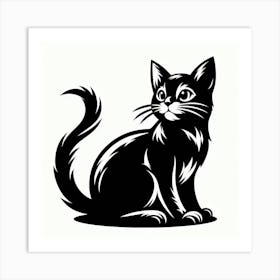 Black Cat Art Print