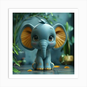 Cute Elephant 8 Art Print