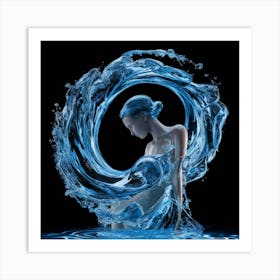 Water Splash Art Print