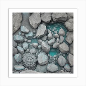 Metallic Solid Rock Color 2 Art Print