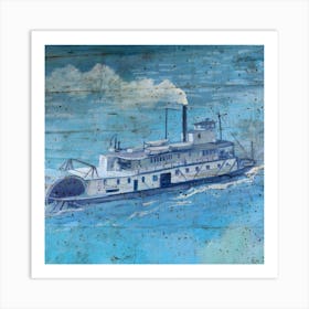 Old Steamboat Art Print