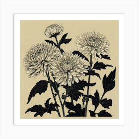 Chrysanthemums 7 Art Print