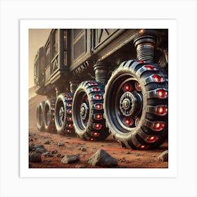 Mars Dominion Transit Rover Seismic Stabilizers Art Print