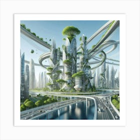 Futuristic Cityscape 83 Art Print