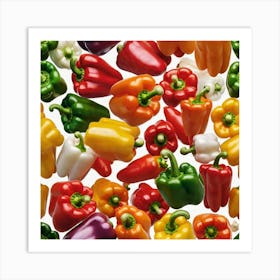 Colorful Peppers 48 Art Print