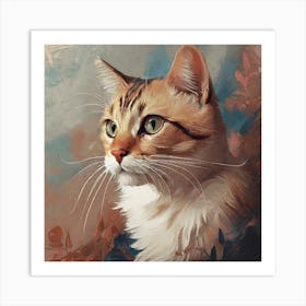 Portrait Of A Cat Art Print