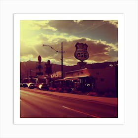 Sunset In Palm Springs Art Print