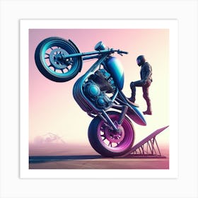 A motorcycle 3 Art Print