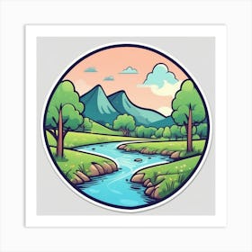Landscape In The Mountains 7 Art Print