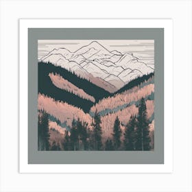 Mountain Range Art Print