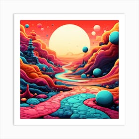 Abstract Retro Bizarre Surrealism Art Print