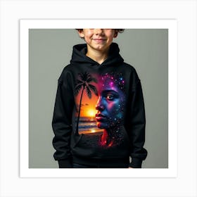 Galaxy Hoodie Art Print