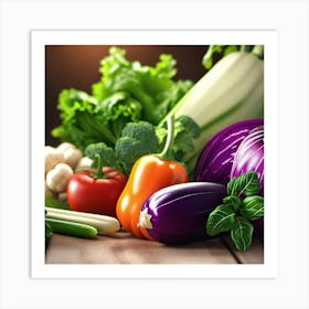 Colorful Vegetables 4 Art Print