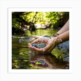 A Stunning Photo Of Hands Gently Cupping A Crystal Art Print