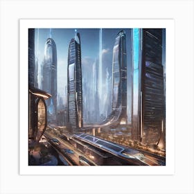 Futuristic Cityscape 110 Art Print