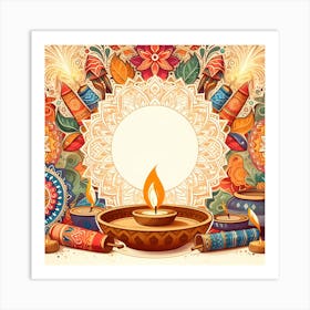 Diwali Background 8 Art Print