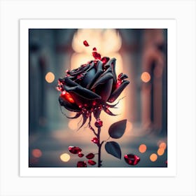 Black Rose Art Print