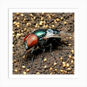 Flies Insects Pest Wings Buzzing Annoying Swarming Houseflies Mosquitoes Fruitflies Maggot (17) Art Print