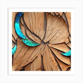 Abstract Wood Wall Art Art Print