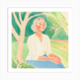 Meditation In The Park Art Print