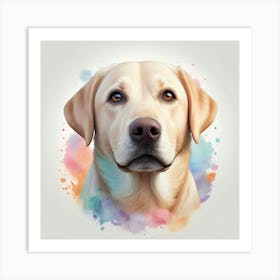 Pastel Labrador Retriever Artwork with Dreamy Charm Art Print