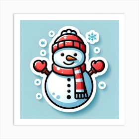 Snowman Art Print