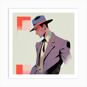 Man with a hat 1 Art Print