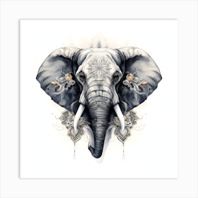 Elephant Series Artjuice By Csaba Fikker 015 1 Art Print