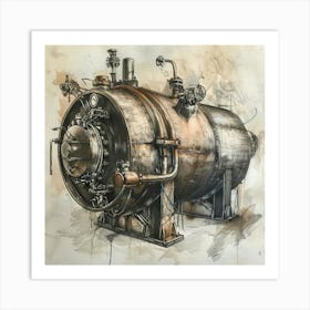 Steam Engine Art Print