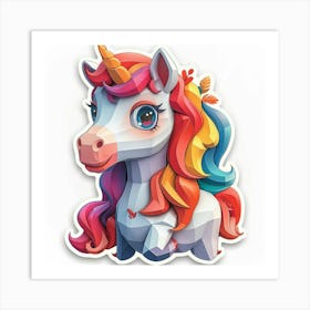 Unicorn Sticker 103 Art Print